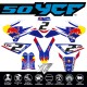 Kit deco personnalisable RED BULL motocross YCF50 A - YCF50E